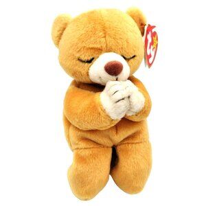 Hope Ty Brown Beanie Baby Praying Kneeling Brown Plush Bear Vintage 1998 6.5"